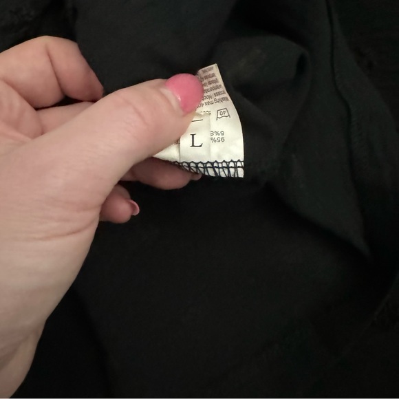 Like 🆕 Swiss polka dot v-neck breezy fit pocketed black beach cover up dress - Picture 10 of 11